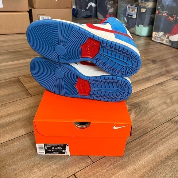 Nike Dunk High Pro SB Doraemon Athletic Sneaker Men 9 Blue/Red Suede- NEW IN BOX - Picture 7 of 7